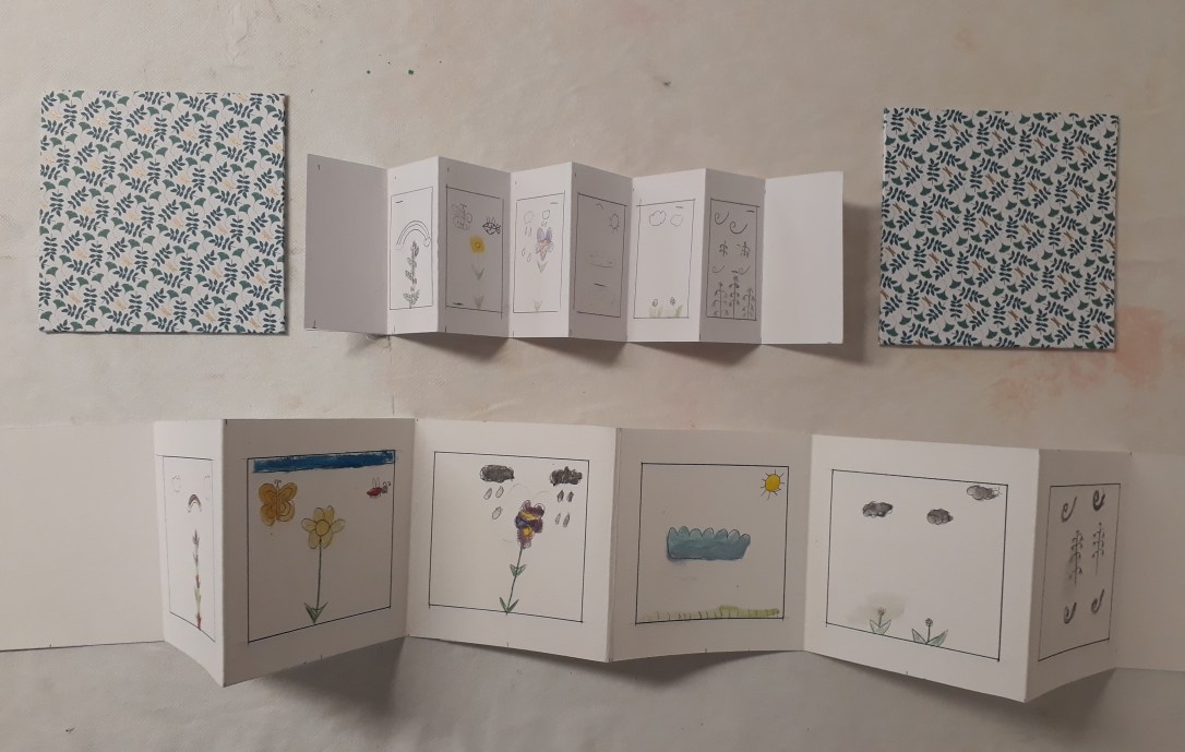 Stage Confection d'un leporello sur le thème de la flore de la côte de nacre - atelier jeune-public - Musartdit (21)