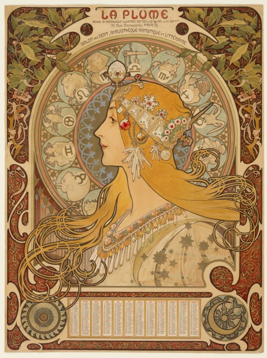 zodiaque - La Plume - Alphonse Marie Mucha